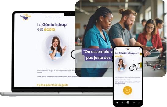 Mockup refonte site GenialShop