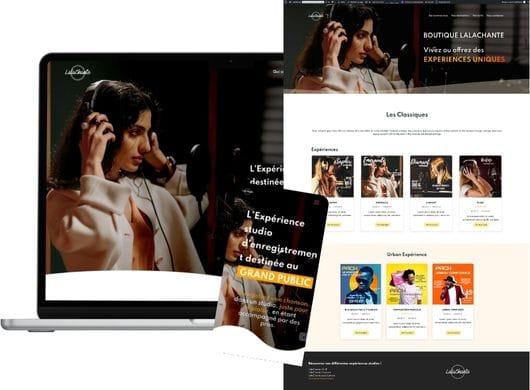 Mockup identité et site LalaChante