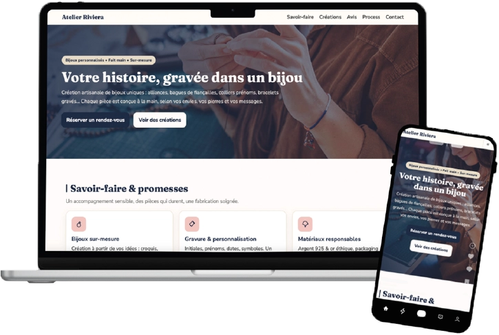 Aperçu de site vitrine professionnel