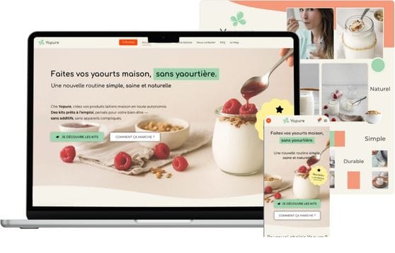 Mockup branding et site Yopure